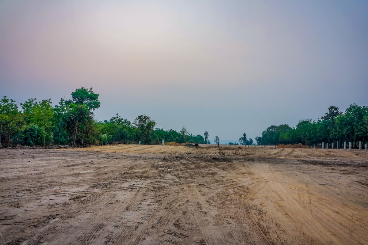 empty land near by forest, Thailand